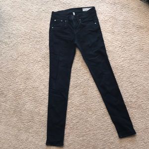 Rag & Bone High-Rise Black Skinny Jeans